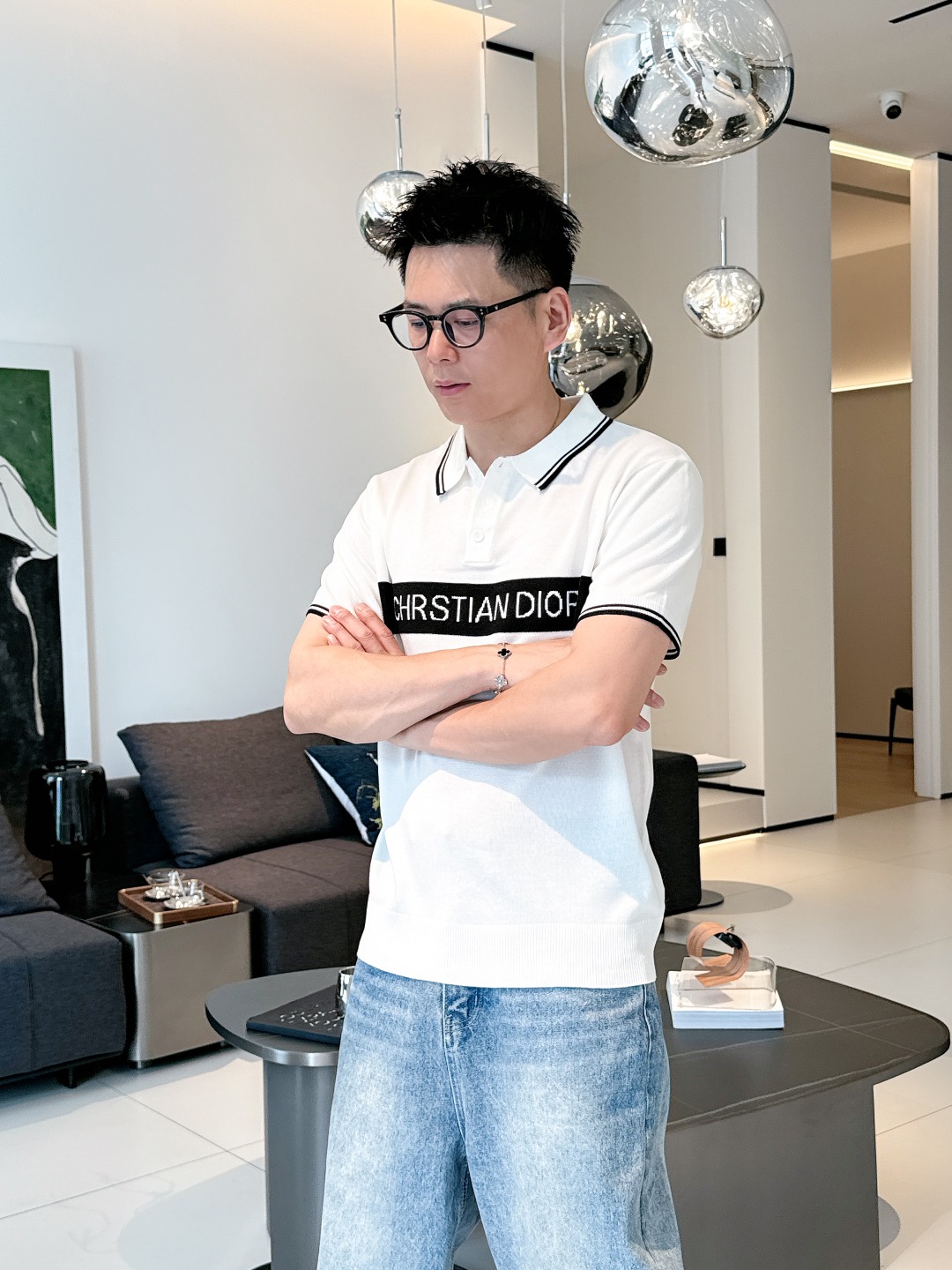 몽클레르픽셀라벨뉴폴로셔츠