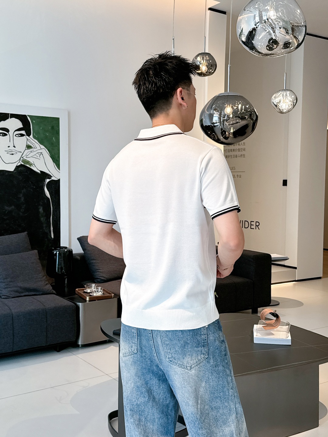 몽클레르픽셀라벨뉴폴로셔츠