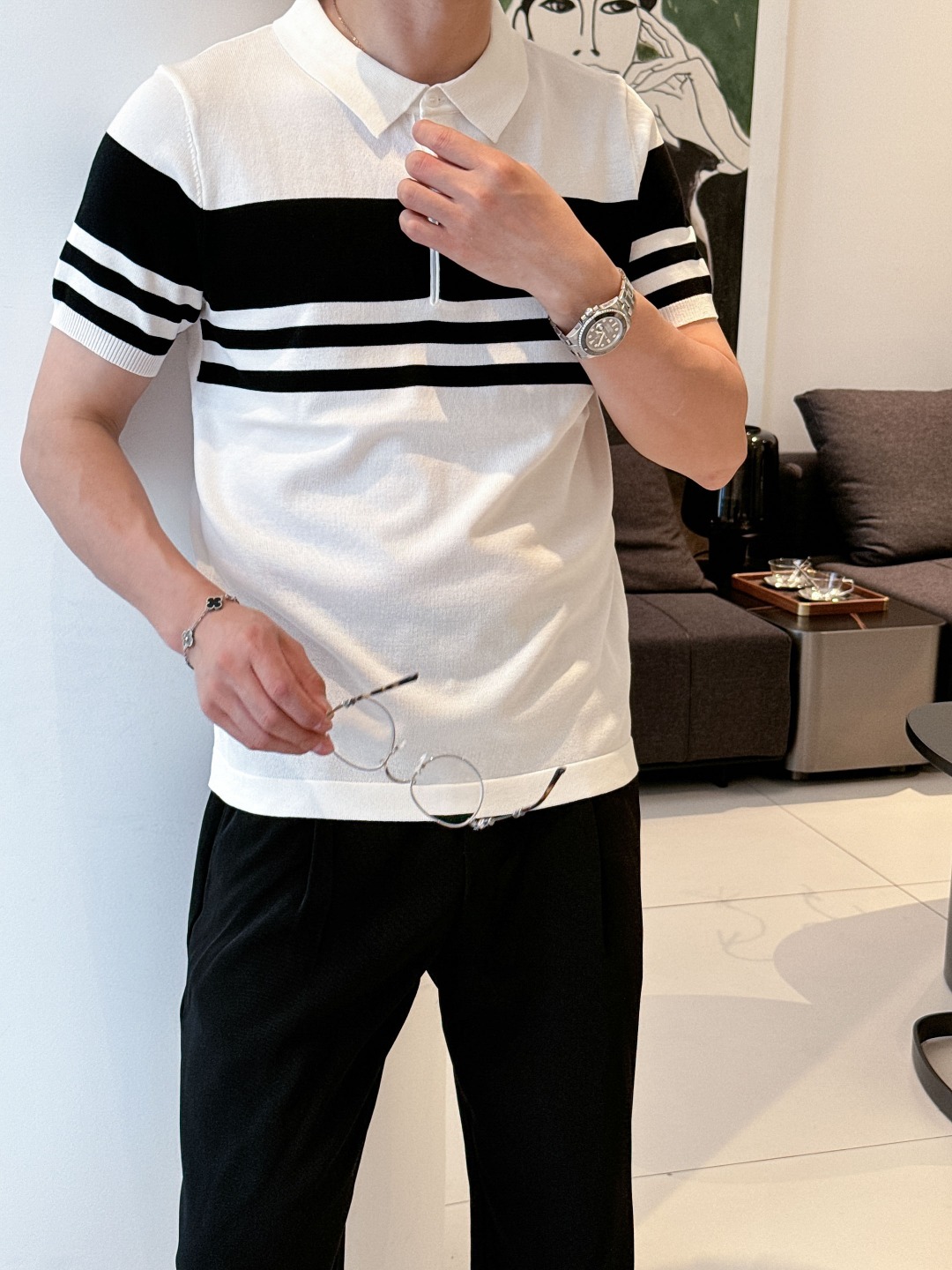 프라다2025뉴쇼트슬리브폴로