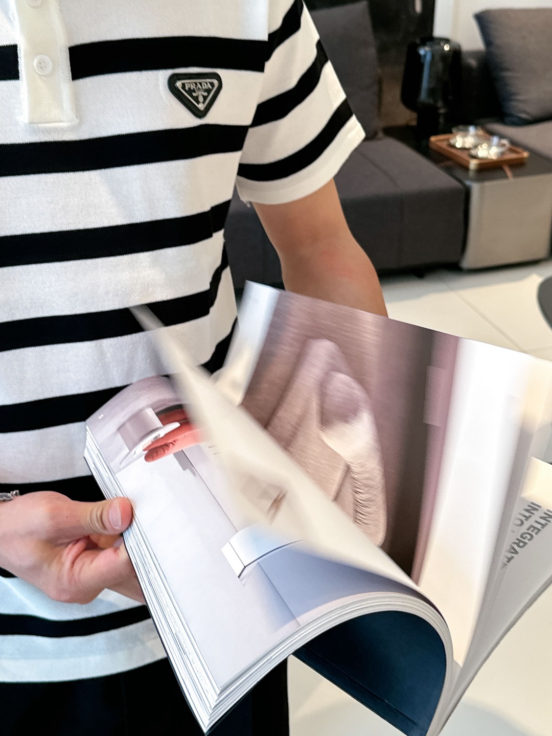 버버리BBR레드트리밍쇼트