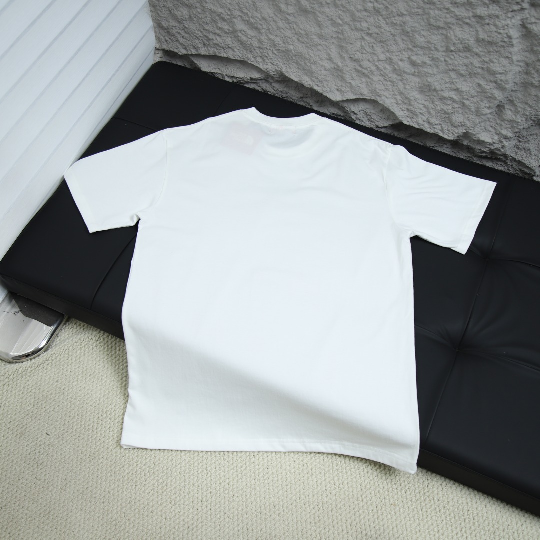 2025ss 봄 신상품 더노스페이스 더노스페이스 100 라운드넥 반팔 티셔츠 클래식 스몰 로고 로고 모델 번호: BM0001