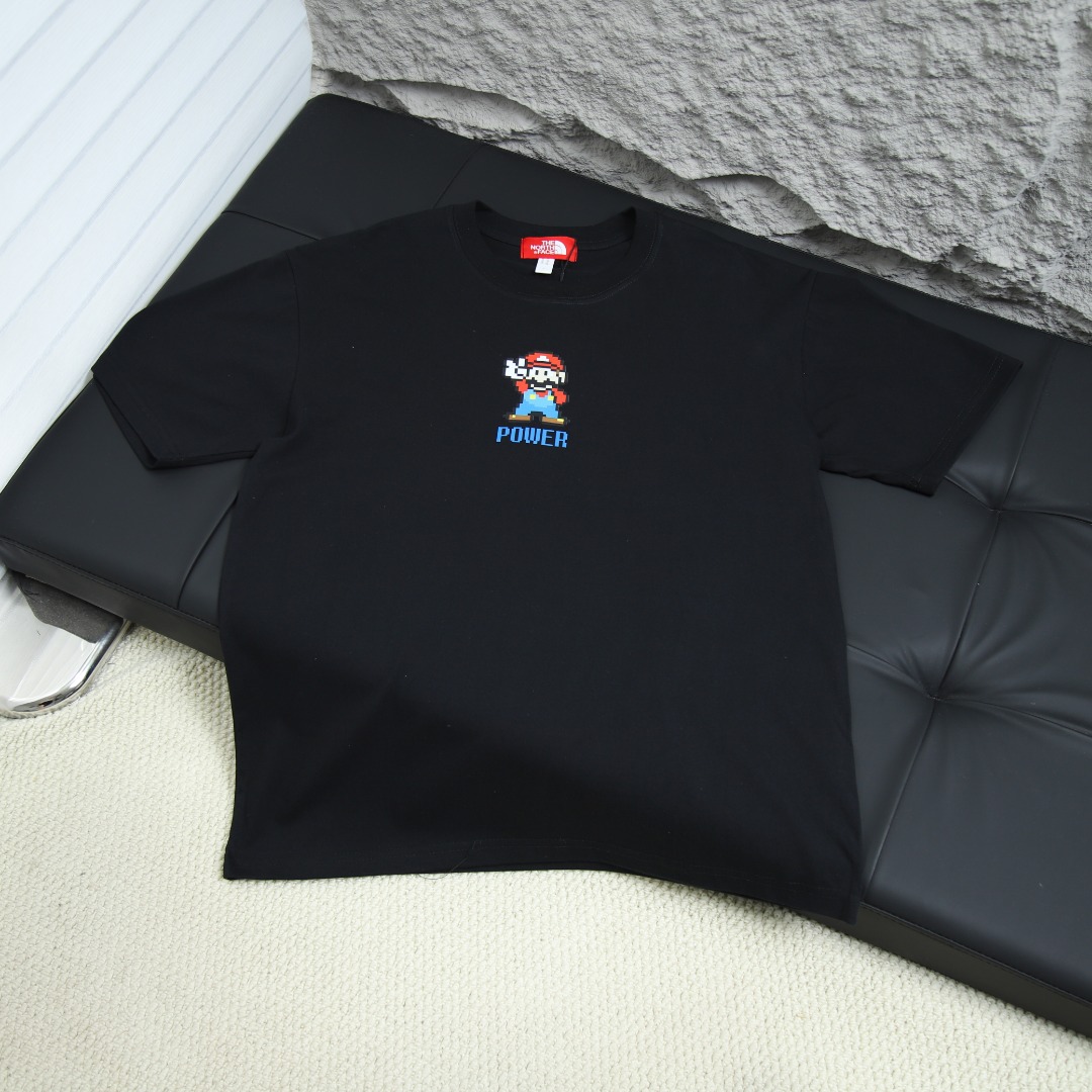 2025ss 봄 신상품 더노스페이스 더노스페이스 100 라운드넥 반팔 티셔츠 슈퍼마리오 모델 번호: BM0011