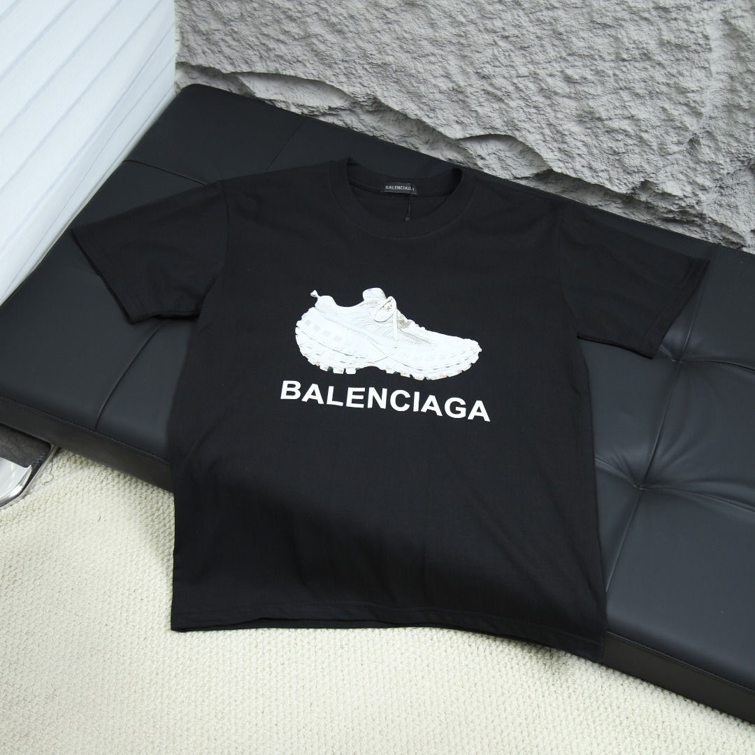 2025S/S 봄 신상품 발렌시아가 파리지앵 라운드넥 반팔 티셔츠 모델넘버:BA0058