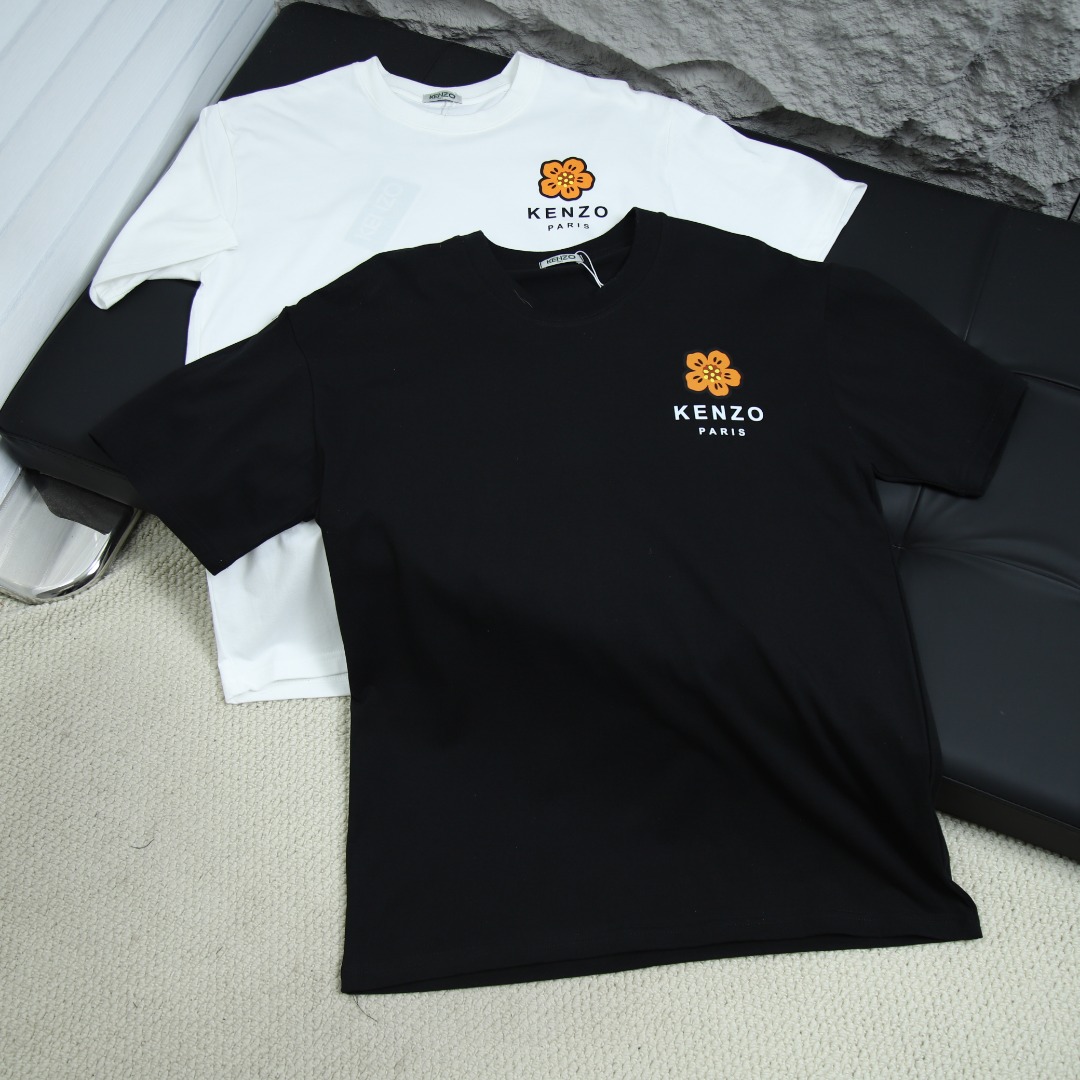 2025ss 봄 신상품 KENZO / 호랑이 머리 라운드넥 반팔 티셔츠 모델 번호: KE005