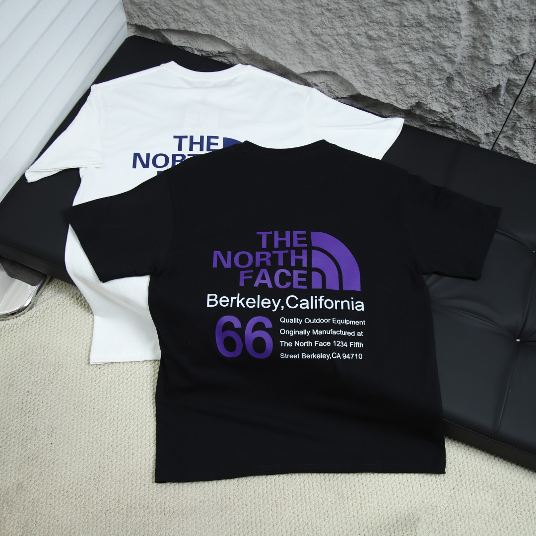 2025ss 봄 신상품 더노스페이스 더노스페이스 100 라운드넥 반팔 티셔츠 66 클래식 로고 뒷면 모델 번호: BM0035
