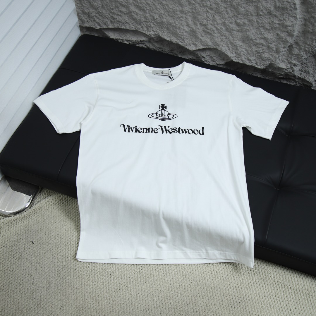 2025ss 봄 신상 웨스트 다우거 / 비비안 웨스트우드 라운드넥 반팔 티셔츠 모델 번호: VI0007