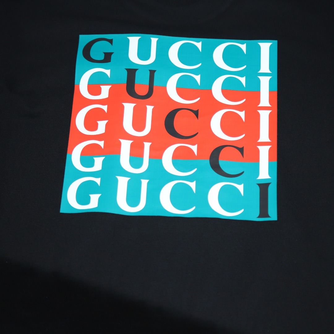 2025s스프링 신상품 GUCCI/Gucci 100 라운드넥 반팔 티셔츠 모델 번호: GUC030