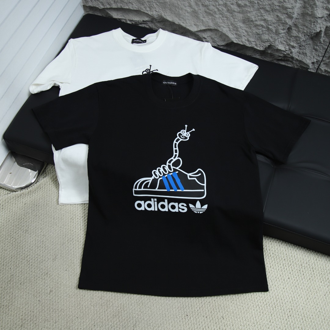 2025ss 봄 신상 아디다스 아디다스 100 라운드넥 반팔 티셔츠 모델 번호: AD0030