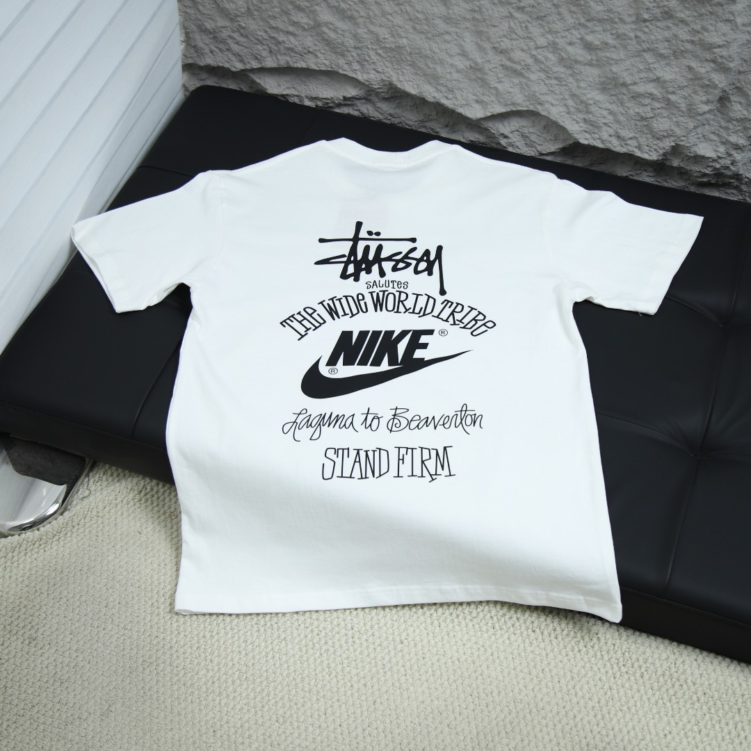 2025ss 봄 신제품 스투시 / 스투시 나이키 공동 브랜드 라운드넥 반팔 티셔츠 모델넘버: STC0011