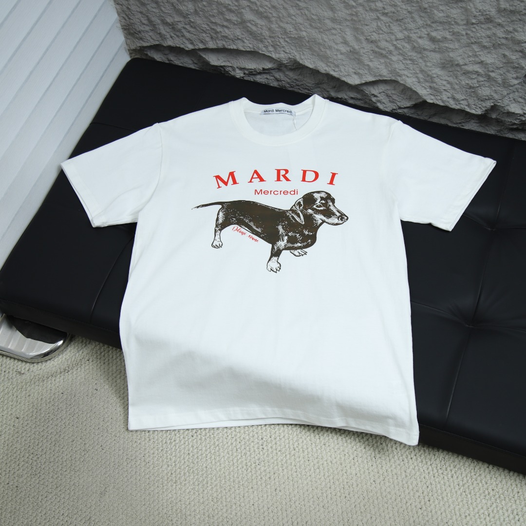 2025ss 봄 신상품 MARDI 라운드넥 반팔 티셔츠 모델 번호: MA019