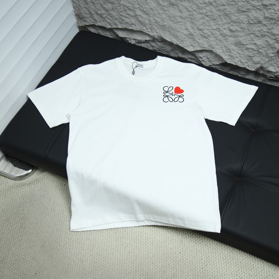 2025ss 봄 신상 로에베 / 로에베 백 라운드넥 반팔 티셔츠 모델 번호: LOE001