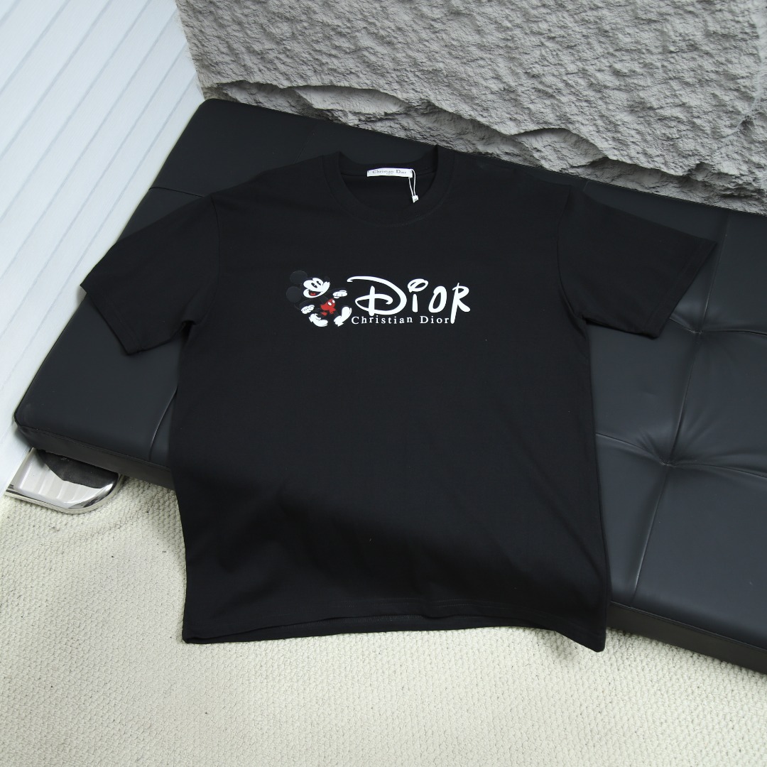 025ss 봄 신상 DIOR / 디올 백 레더 라운드넥 반팔 티셔츠 모델 번호: DI009