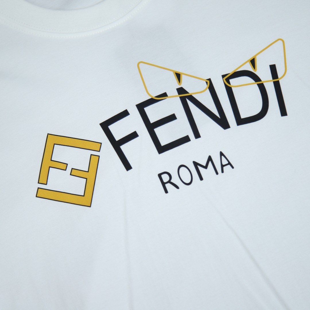 펜디 / 펜디 2025FW 레터 프린트 반팔 티셔츠! 모델 번호: FEN007