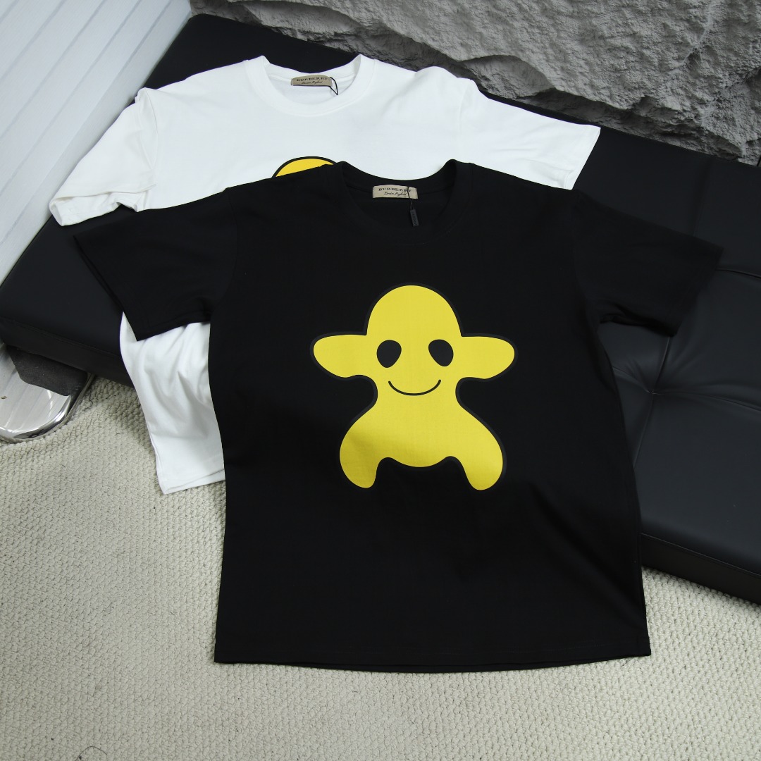 2025 봄 신상 버버리 / 버버리 백 라운드넥 반팔 티셔츠 모델 번호: BU0030