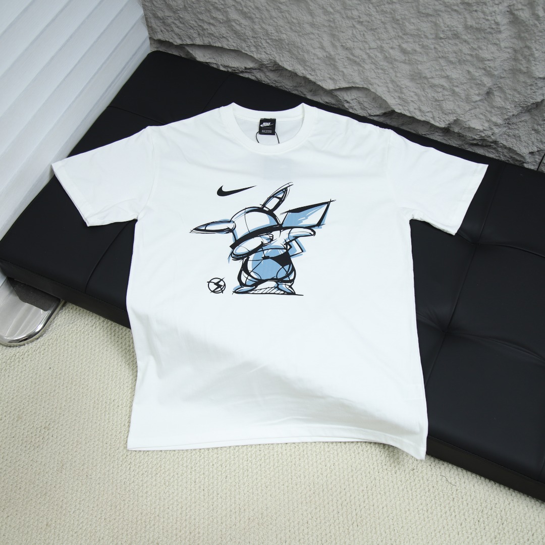 2025ss 봄 신상 NIKE/나이키 라운드넥 반팔 티셔츠 카툰 프린팅 모델 번호: NI038