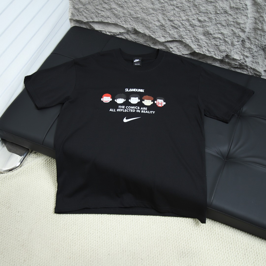 2025ss 봄 신상 나이키 / 나이키 풀 라운드넥 반팔 티셔츠 카툰 프린팅 모델 번호: NI039