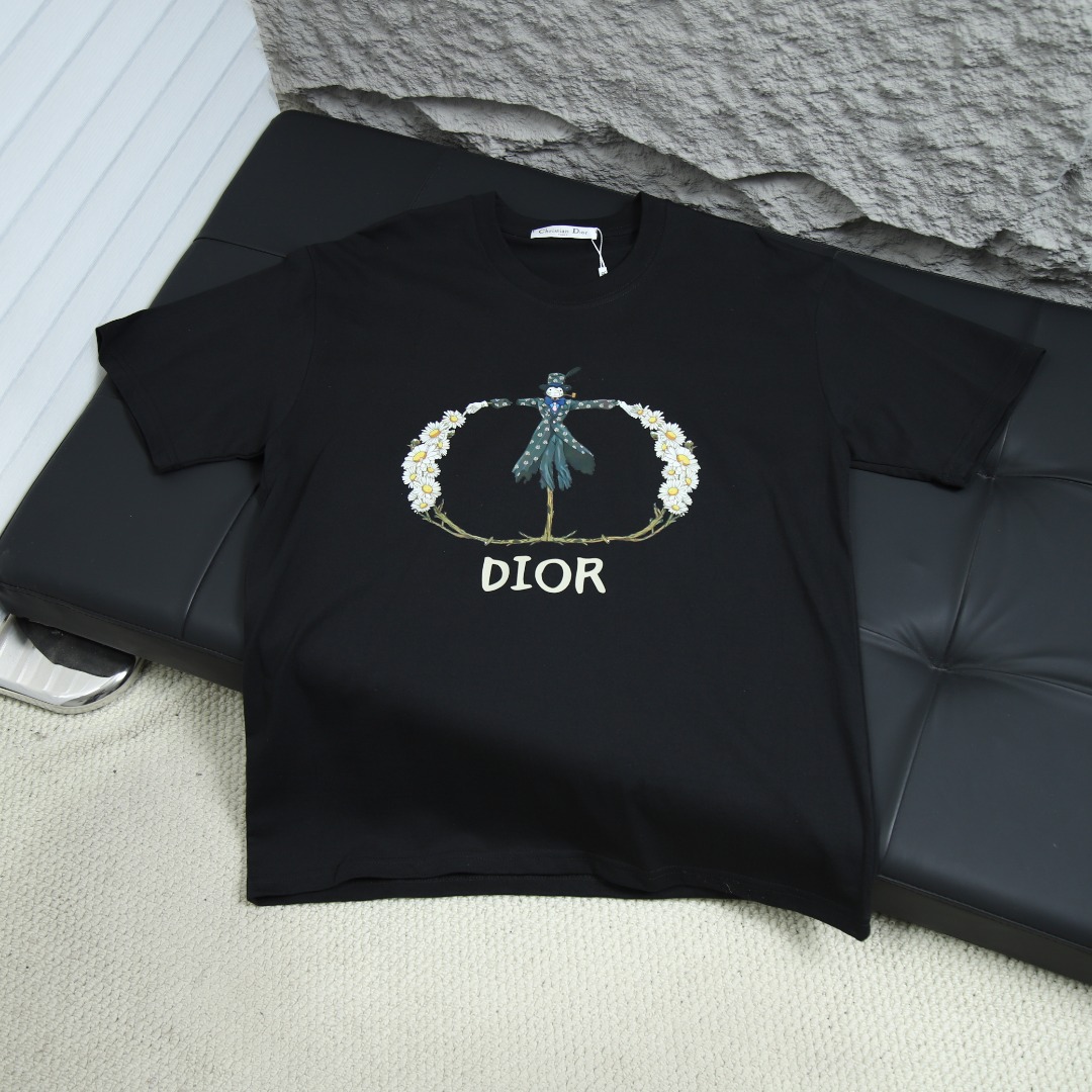 025ss 봄 신상 DIOR / 디올 백 라운드넥 반팔 티셔츠 모델넘버: DI014