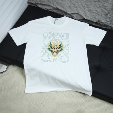 2025s봄 신상품 로에베/로에베 백 라운드넥 반팔 티셔츠 모델 번호: LOE006