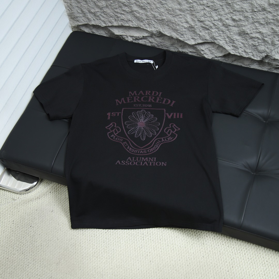 2025ss 봄 신상품 마르디 라운드넥 반팔 티셔츠 모델 번호: MA010