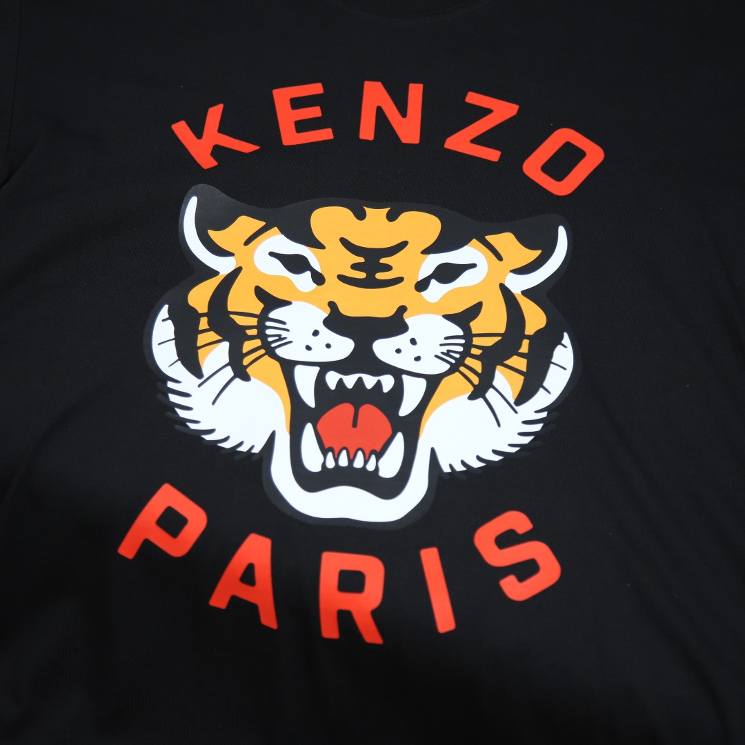 2025ss 봄 신상품 KENZO / 타이거 헤드 라운드넥 반팔 티셔츠 모델 번호: KE003