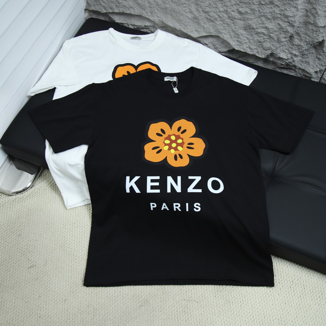 2025ss 봄 신상품 겐조/호랑이 머리 라운드넥 반팔 티셔츠 모델 번호: KE004