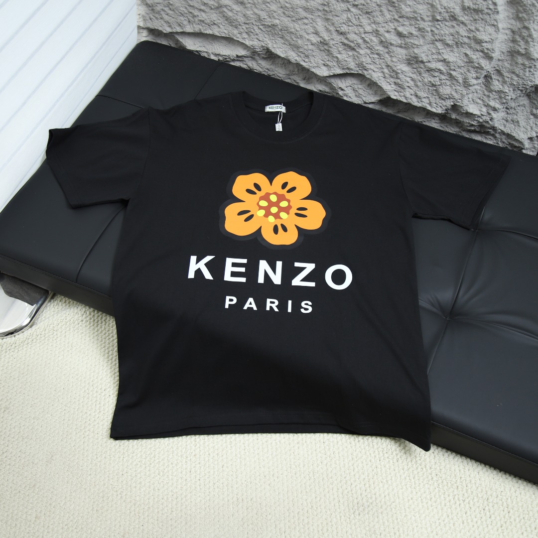 2025ss 봄 신상품 겐조/호랑이 머리 라운드넥 반팔 티셔츠 모델 번호: KE004