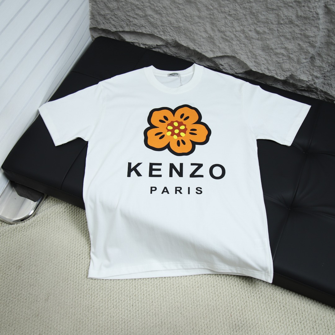 2025ss 봄 신상품 겐조/호랑이 머리 라운드넥 반팔 티셔츠 모델 번호: KE004