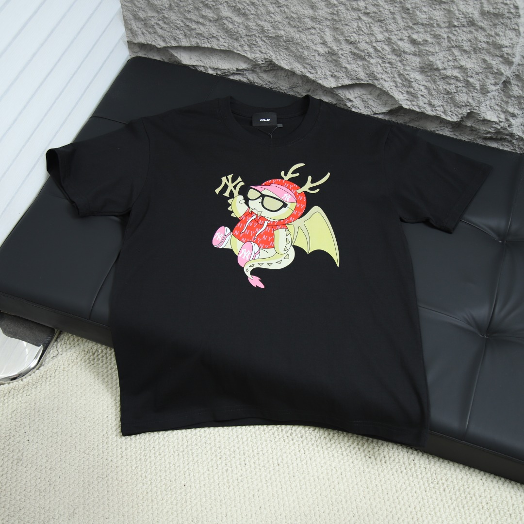 2025ss 봄 신상품 MLB 뉴욕 양키스 100 라운드넥 반팔 티셔츠 모델 번호: MLB018