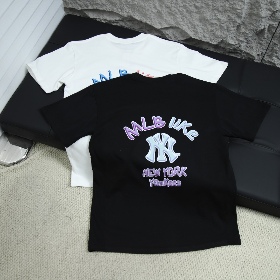 2025SS 봄 신상 MLB 뉴욕 양키스 백스 라운드넥 반팔 티셔츠 모델넘버:MLB004