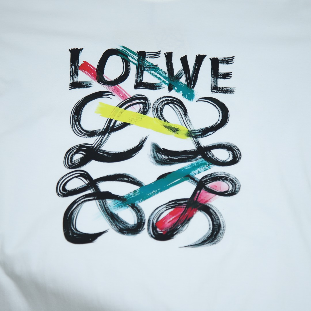 2025SS 봄 신상 로에베 / 로에베 백 라운드넥 반팔 티셔츠 모델 번호: LOE007