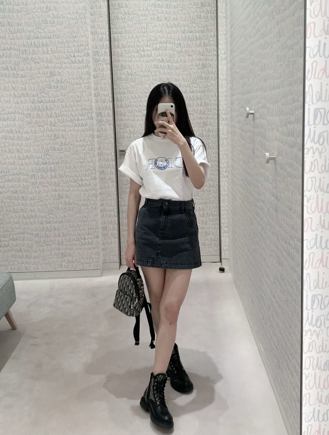디올/디올 25SS 캣 자수 쇼트 슬리브 셔츠