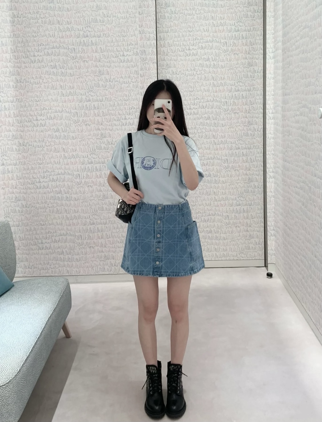 디올/디올 25SS 캣 자수 쇼트 슬리브