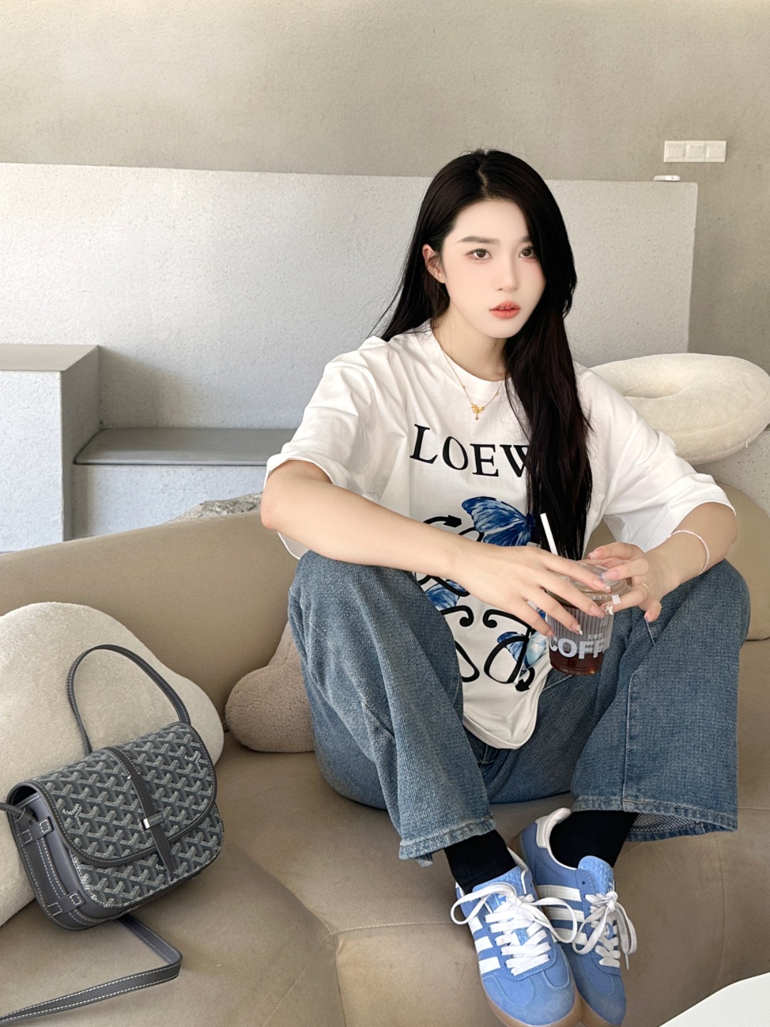 로에베 24SS 버터플라이 쇼트 슬리브 셔츠