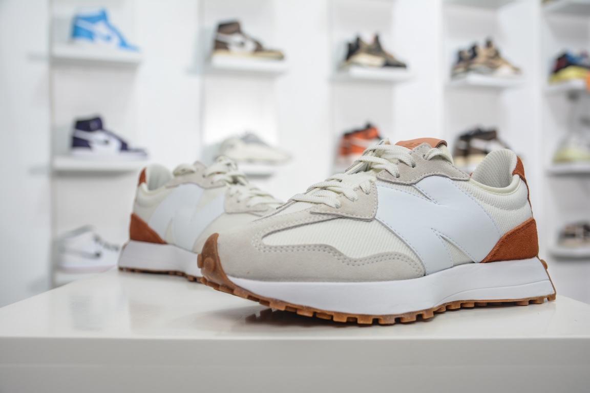 노리타케 x NB 327 그레이와 화이트 클래식 컬러웨이 사이즈: 36-46.5