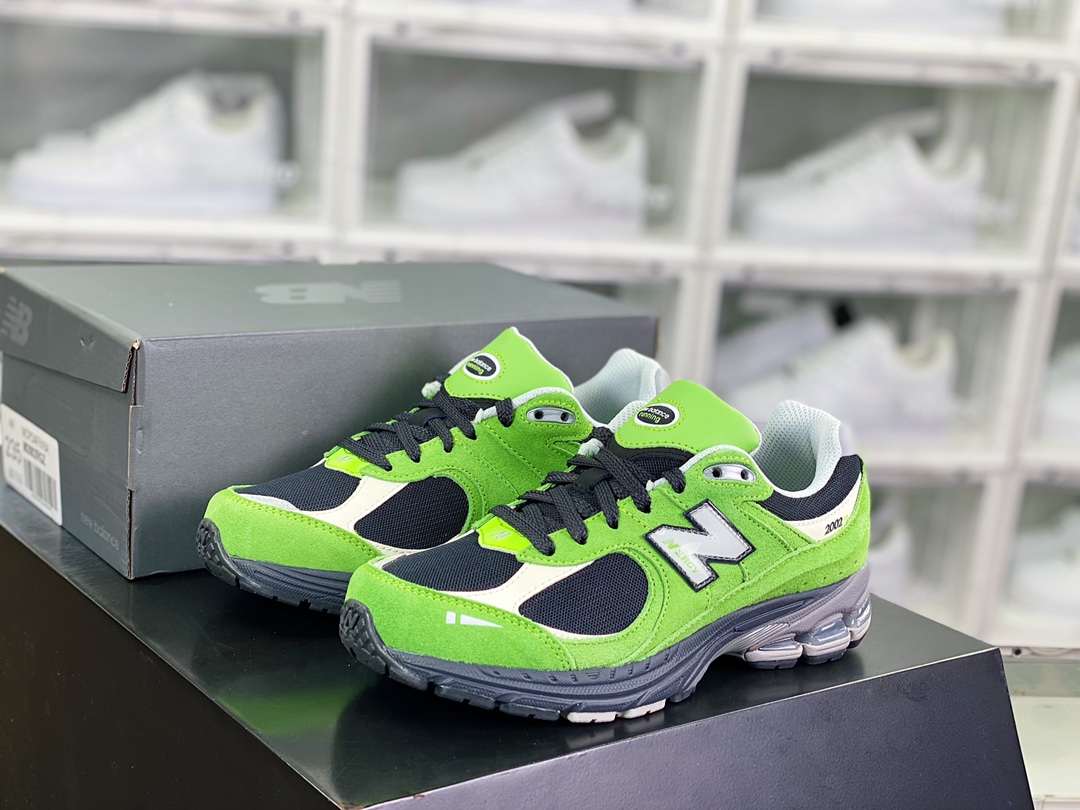NB 뉴발란스 ML2002 시리즈 레트로 팝 스타일 캐주얼 스포츠 조깅화 “플립 플롭 가와사키 스타일 그린 블랙 2002RGZ 