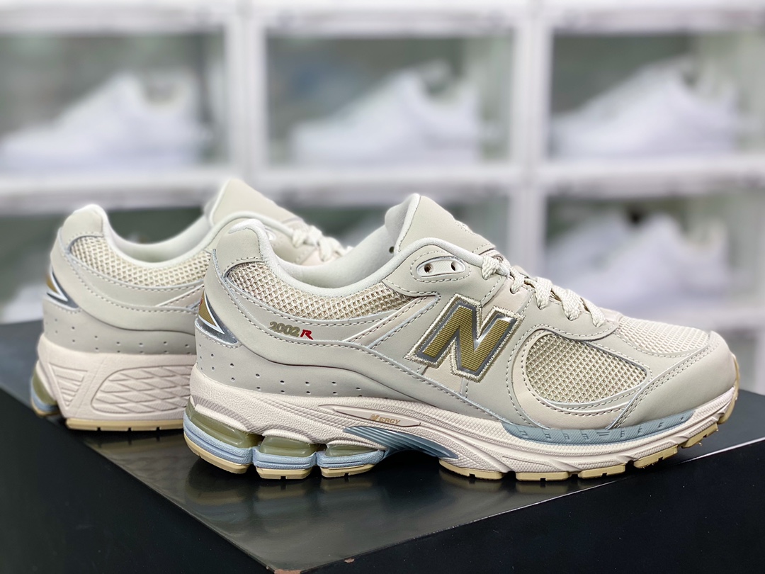 NB 뉴발란스 ML2002 시리즈 레트로 아빠 스타일 캐주얼 스포츠 조깅화 “가죽 라이트 베이지 그레이 M2002R3 