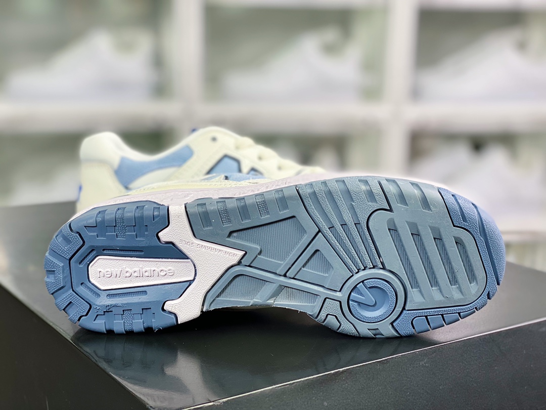 NB BB550 시리즈 클래식 레트로 로우탑 캐주얼 농구화 “가죽 밀크 화이트 워시드 블루 BB550PLA 바코드: tf1561