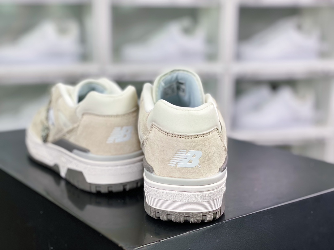 유나이티드 애로우즈 x NB BB550 시리즈 클래식 레트로 로우탑 캐주얼 운동화 스웨이드 크림 화이트 그레이 BB550UN1 