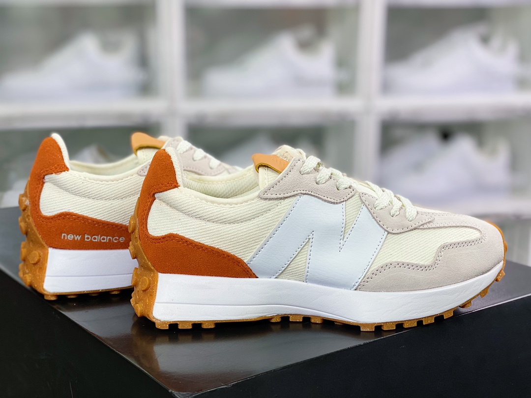 소프트 크림색 NB 뉴발란스 MS327 시리즈 로우탑 레트로 캐주얼 스포츠 조깅화 “라이트 그레이 체리 블라썸 핑크 W327ZAT 사이즈 : 39-45 