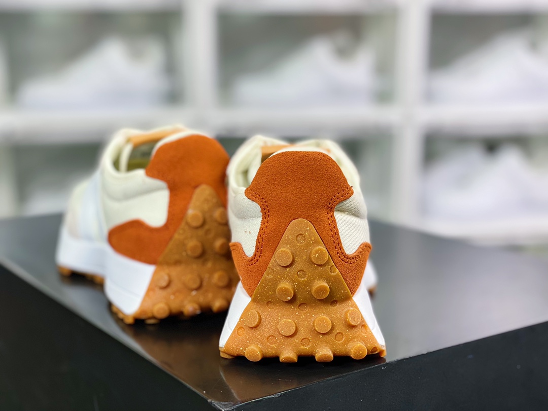 소프트 크림색 NB 뉴발란스 MS327 시리즈 로우탑 레트로 캐주얼 스포츠 조깅화 “라이트 그레이 체리 블라썸 핑크 W327ZAT 사이즈 : 39-45 