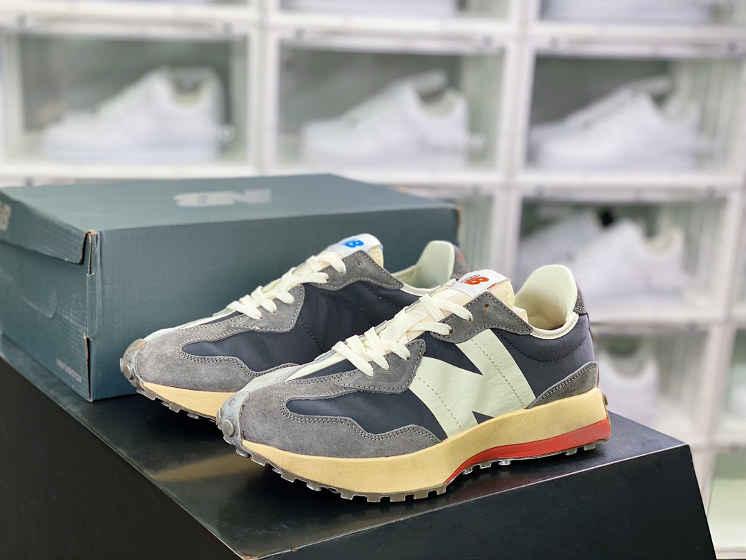 NB 뉴발란스 MS327 시리즈 레트로 캐주얼 스포츠 조깅화 만다린덕 카본 그레이 라이스 화이트 올드 MS327RG 