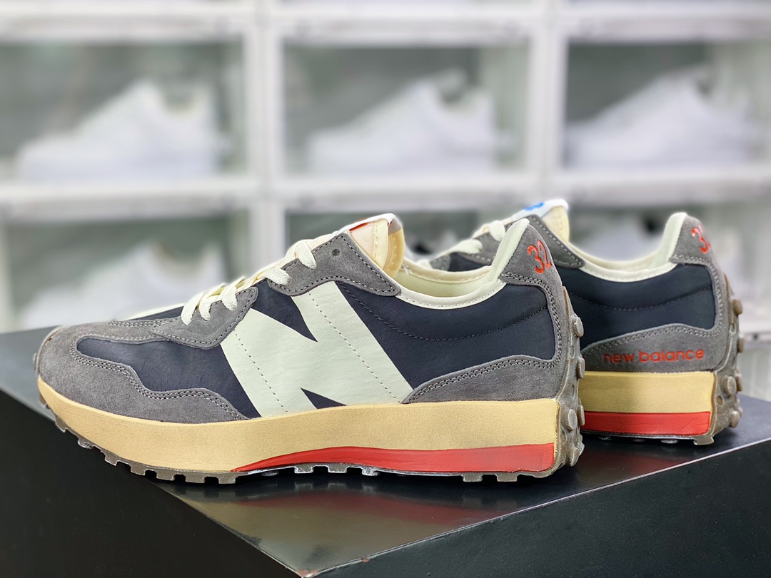 NB 뉴발란스 MS327 시리즈 레트로 캐주얼 스포츠 조깅화 만다린덕 카본 그레이 라이스 화이트 올드 MS327RG 