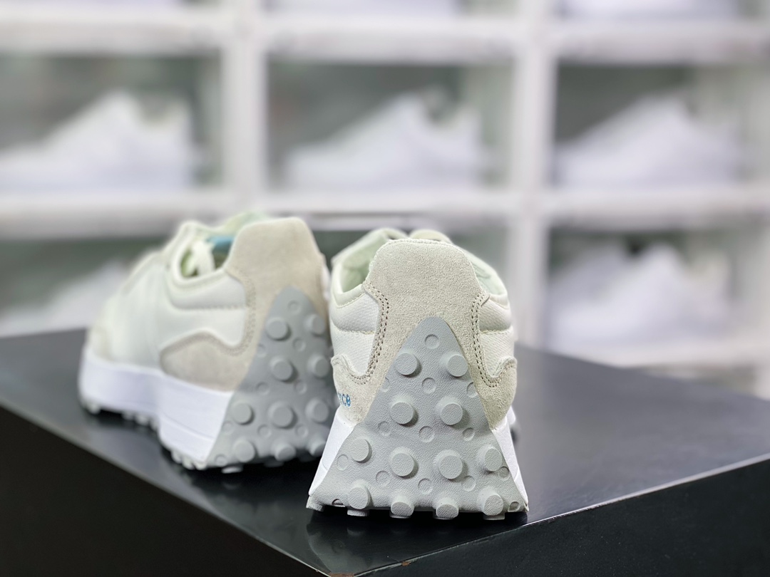 일본 유명 일러스트 만화가 조인트 노리타케이 X NB 뉴발란스 MS327 시리즈 레트로 캐주얼 스포츠 조깅화 화이트 라이트 그레이 MS327NW1 