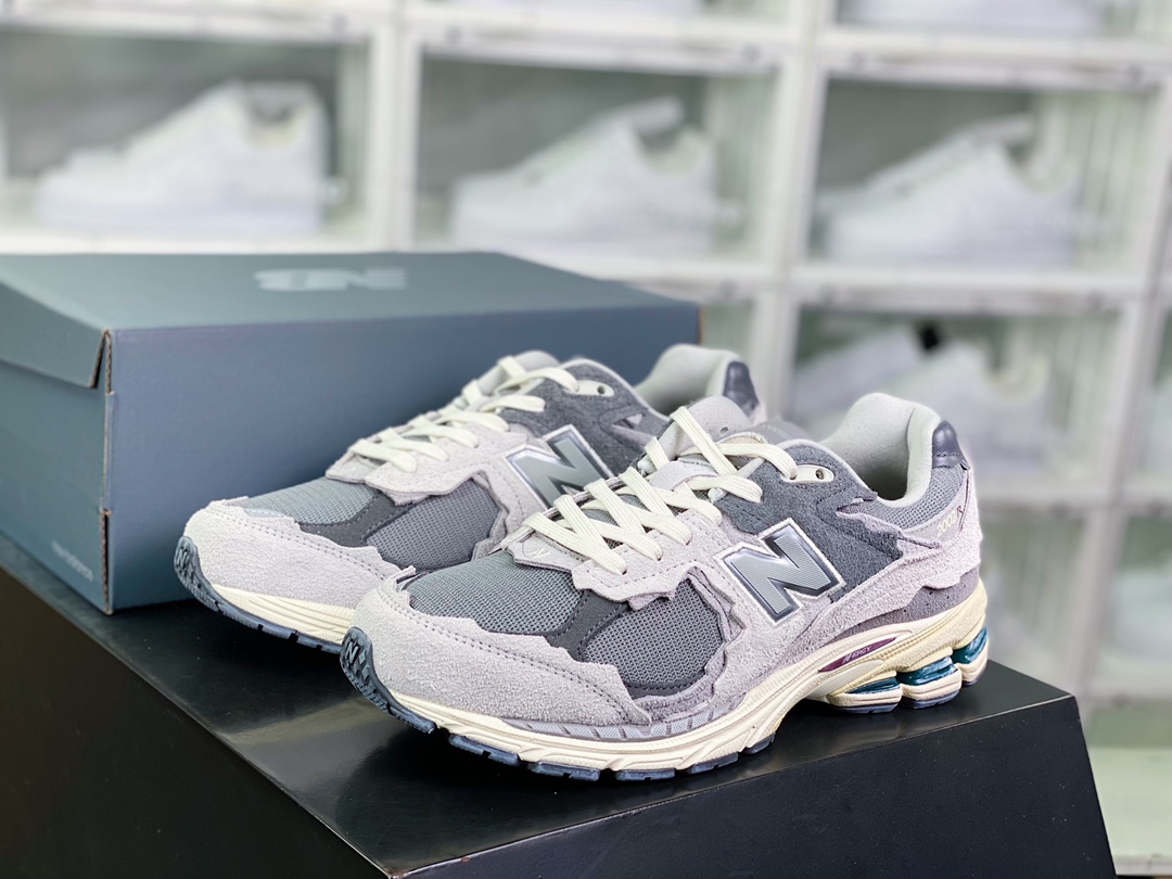 NB 뉴발란스 ML2002 시리즈 레트로 아빠 스타일 캐주얼 스포츠 조깅화 “구름과 비 회색 깨진 단계 M2002RDA
