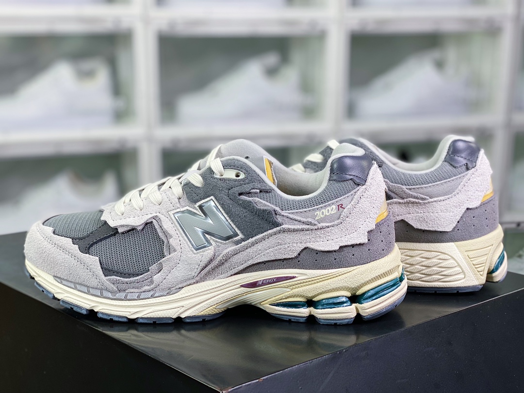 NB 뉴발란스 ML2002 시리즈 레트로 아빠 스타일 캐주얼 스포츠 조깅화 “구름과 비 회색 깨진 단계 M2002RDA