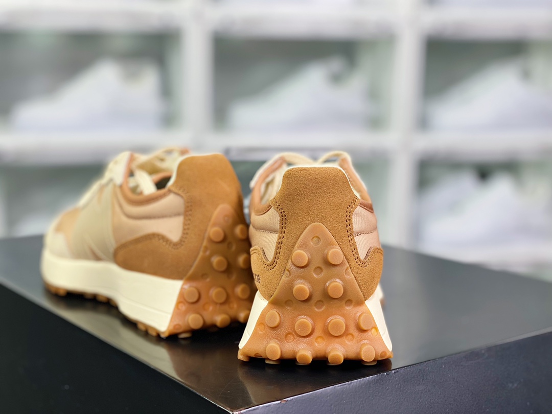 ANB 브랜드 x NB 뉴발란스 MS327스페셜 에디션 컬렉션 레트로 캐주얼 스포츠 조깅화 패치워크 밀 옐로우 MS327AAN 