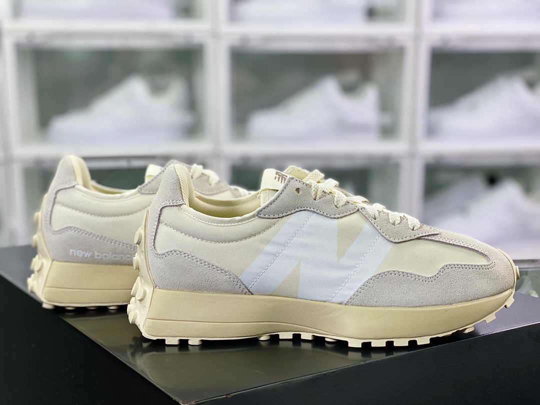 NB 뉴발란스 MS327 시리즈 로우탑 레트로 캐주얼 스포츠 조깅화 “라이트 카멜 컬러 MS327LH1 45.5 46.5