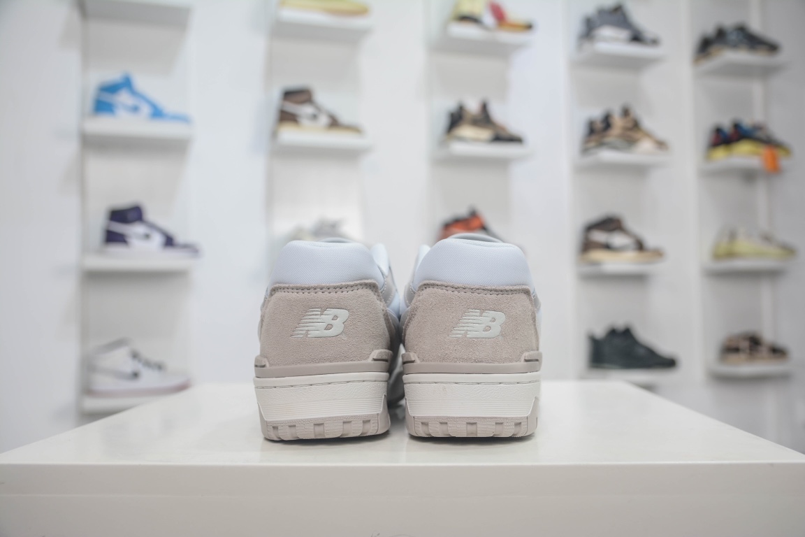 뉴발란스 BB550 퓨어 오리지널 시리즈 뉴발란스 가죽 유니섹스 캐주얼 러닝화 공식 아이템: BB550NCB 