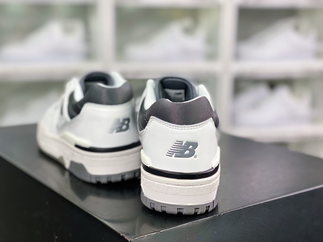 BB550 시리즈 클래식 레트로 로우탑 캐주얼 스포츠 농구보드화 “레더 화이트 시멘트 다크 그레이 블랙 BB550WTG 바코드 코드: slh6125