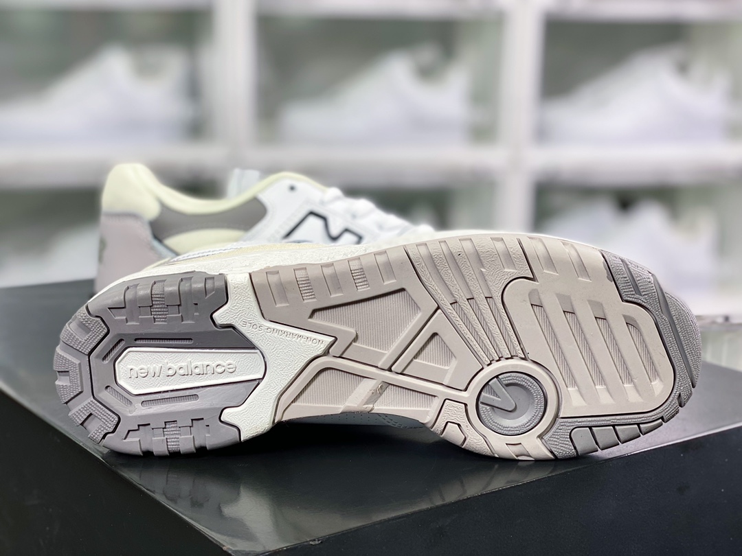 NB 뉴발란스 BB550 시리즈 클래식 레트로 로우탑 캐주얼 스포츠 농구보드화 “레더 화이트 그레이 다크 그린 옐로우 BB550PWC 